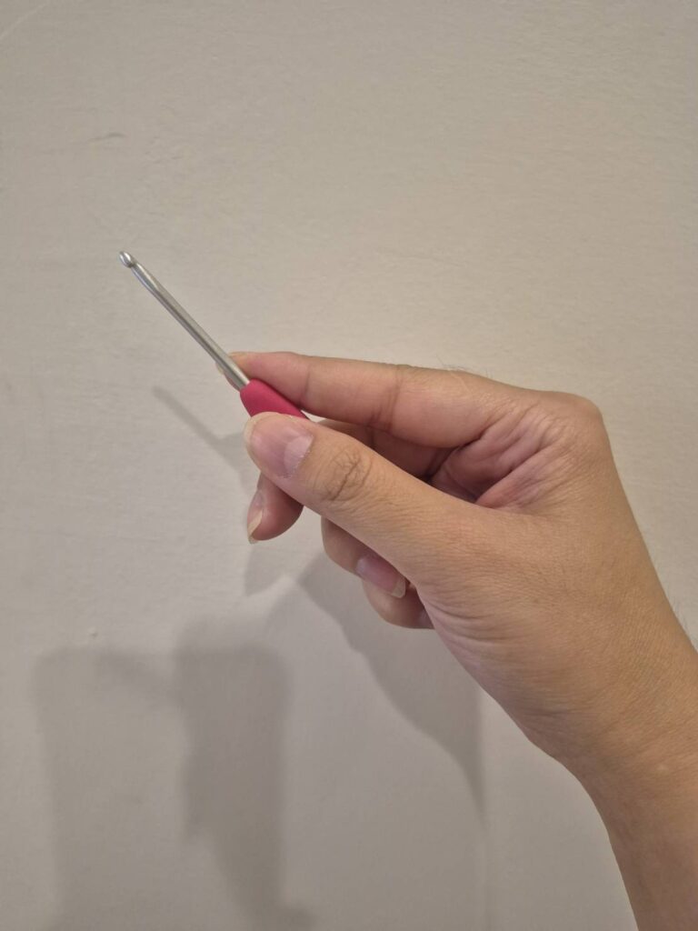 鉤針刀子握法